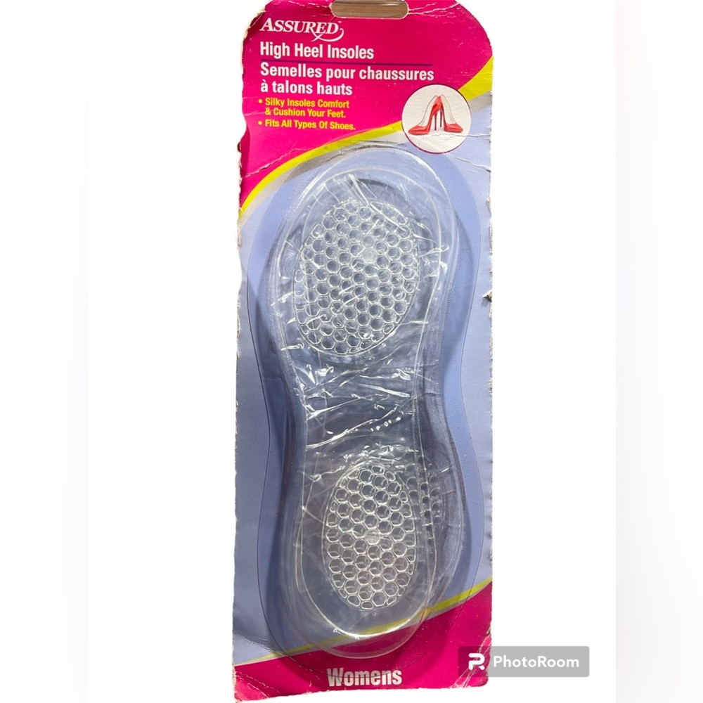 ASSURED;
High Heel Insoles,Silky Insoles Comfort,Cushion Feet, Fits All